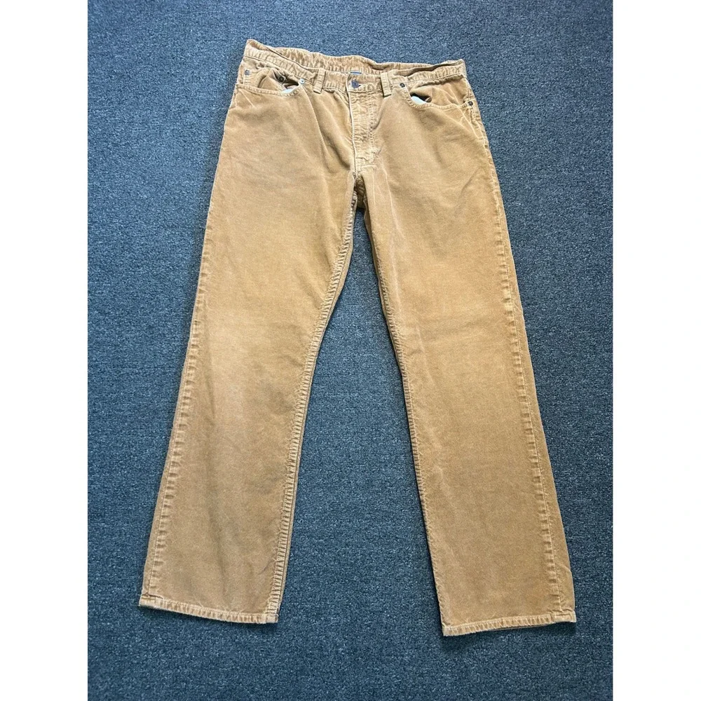 Polo Ralph Lauren Corduroy Pants Brown Mens 34x30‎ Straight Leg Cotton Casual